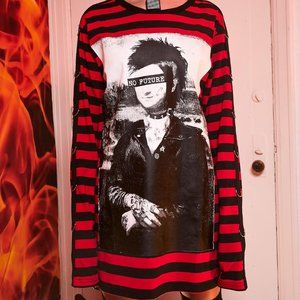 NWT Current Mood Wasted Youth Striped Tee